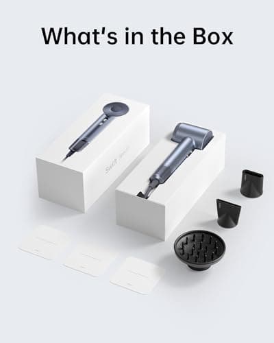 Laifen Swift Special Hair Dryer, High Speed 200M Ionic Blow Dryer with 110, 000 RPM Brushless Motor for Fast Drying, Low Noise, Hairdryer with Magnetic Nozzles 7