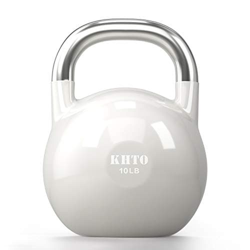 KHTO Kettle Bells – Competition Kettlebell 10 LB – Professional Grade Kettlebell for Fitness, Weightlifting Core Training – Durable and Strong Design – 10-50 LB Color-Coded Collection