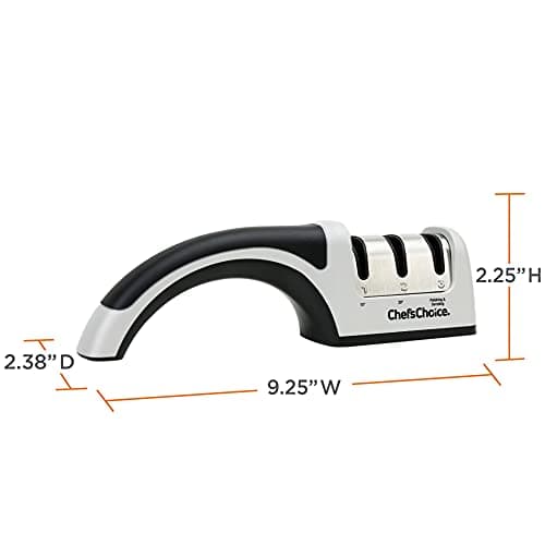 Chef'sChoice Manual Knife Sharpeners for 15- and 20-Degree Straight-Edge and Serrated Knives with Diamond Abrasives Precise Angle Control & Compact Footprint, 2-Stage, Gray 7