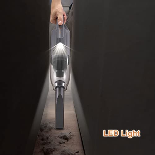 PEGOVO Handheld Vacuum Cordless Car Vacuum Portable, Cordless Handheld Vacuum Cleaner with Fast Charging Long Runtime Washable Filter,10KPA High Power Hand Vacuum for Home, Pet Hair(Grey) 6