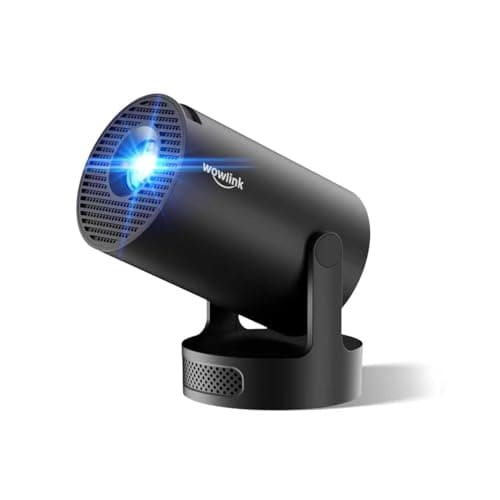 [Built-in Apps & 2025 Upgraded] Mini Projector with WiFi 6 and Bluetooth 5.4 Support 4K 1080P Auto Keystone 180° Rotatable Projector Portable Compatibile with HDMI/TV Stick/Memory Stick/Laptop, Dark