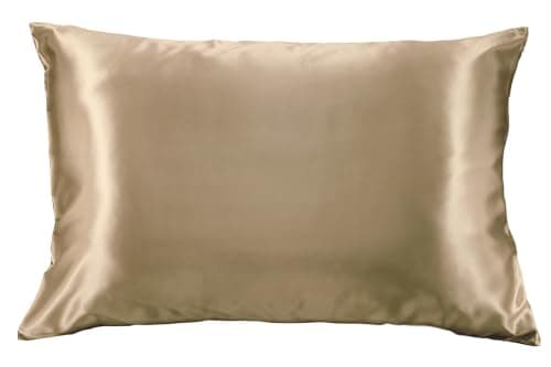 Celestial Silk 100% Silk Pillowcase for Hair Zippered Luxury 25 Momme Mulberry Silk Charmeuse Silk on Both Sides of Cover -Gift Wrapped- (Queen, Dark Taupe)