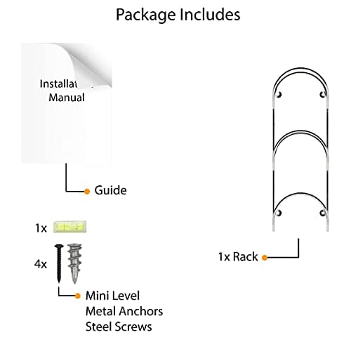 Wallniture Boto Bathroom Towel Rack Wall Mounted Organizer, Bath & Hand Towel Holder, 3 Sectional Bathroom Storage Rack Chrome Round Shape 6