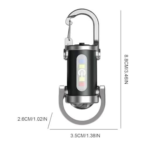 1200LM Super Bright Mini Keychain Flashlight - Waterproof EDC Light, 3-in-1 Multipurpose LED with Power Bank, Rechargeable, Compact & Durable for Camping, Hiking, Rescue & Everyday Use (2 Colors) 9