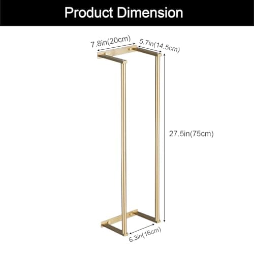 Towel Racks for Bathroom, NEWRAIN Stainless Steel Rolled Towel Storage Wall Mounted Bath Towel Holder for Folded Large Towel Washcloths, Bathroom Organizing Brushed Gold 5
