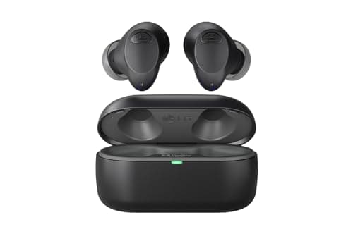 LG Tone Free T80 Dolby Atmos True Wireless Earbuds with Adaptive Noise Cancelling, IPX4 Water Resistant, Up to 36 Hours of Battery Life, Black