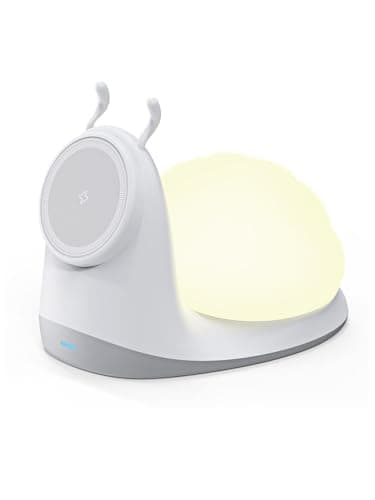 Wireless Charger, 2 in 1 Magnetic, Rechargeable Cute Snail Night Light for, Fast Wireless Charging Base for iPhone16/15/14/13/12 Series, 3 Level Dimmable, Suitable for Office and Room.