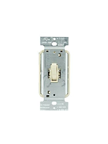 Legrand Pass & Seymour T600IV Toggle Dimmer Switch for Incandescent and Halogen, 600W, Single Pole, Ivory (1 Count)