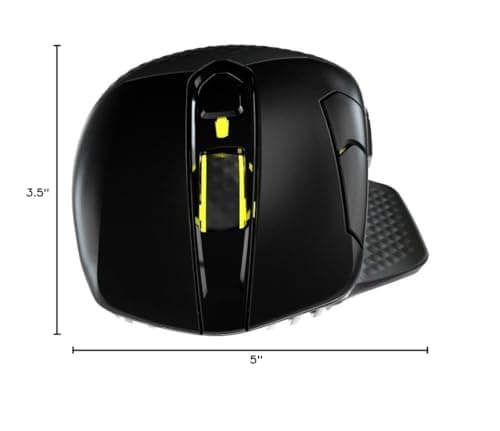 Corsair Dark CORE RGB PRO Wireless/Wired FPS MOBA Gaming Mouse – 18,000 DPI, Fast Response Time, 8 Programmable Side Buttons, Dynamic Multi-Color Backlighting – Black 10