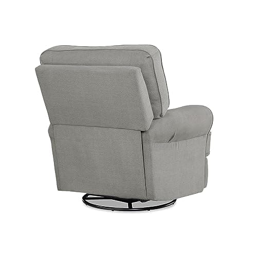 Baby Relax Kenzie Swivel Glider Recliner Chair, Nursery Furniture, Gray 15
