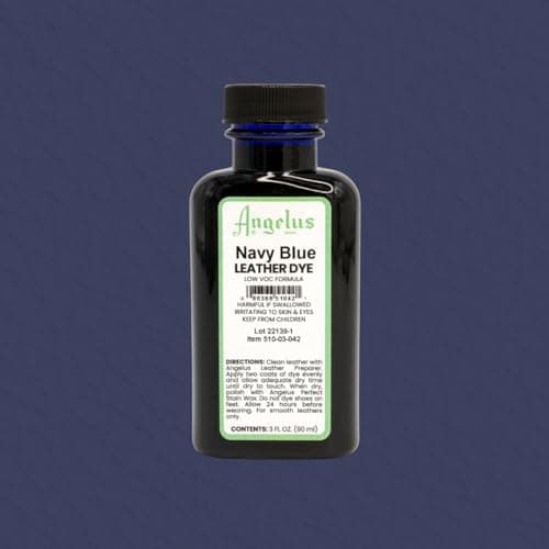 Angelus Leather Dye - Flexible Leather Dye for Shoes, Boots, Bags, Crafts, Furniture, & More 3oz, Dauber Included (Navy Blue) 6