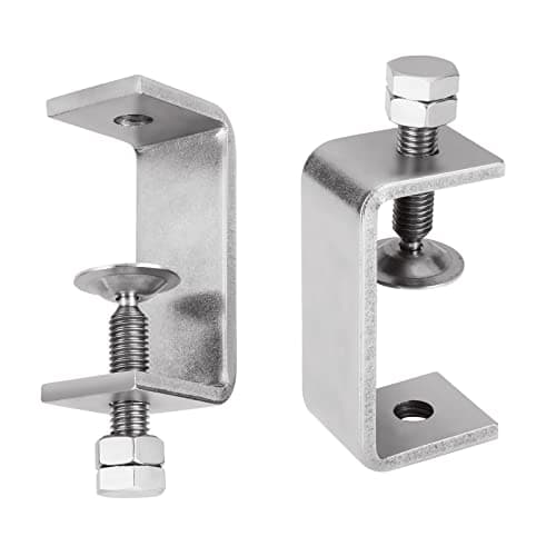 JMIATRY C Clamps Heavy Duty Stainless Steel C-Clamp 2 1/2 Inch Clamps for Woodworking Heavy Duty C Clamp With Wide Jaw Openings (2PCS)