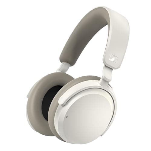 Sennheiser ACCENTUM Wireless Bluetooth Headphones – Hybrid ANC Noise Cancelling, 50‑Hour Battery, Lightweight Over‑Ear Design, Clear Calls, Travel & Work Headset, White