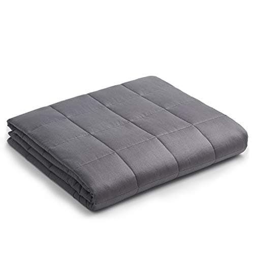 YnM Weighted Blanket,Heavy 100 Percent Oeko-Tex Certified Cotton Material(Dark Grey, 80''x87'' 30lbs), Two Persons(140~240lb) Sharing Use on Queen/King Bed | A Duvet Included 9