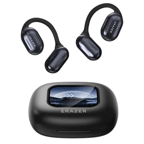 Morshny Erazer Wireless Over The Ear Earbuds - Xp2 Model with Ipx5 Waterproof & LCD Display (Black)