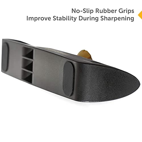 RazorSharp™ Knife Sharpener With Adjustable Angle Guide — Diamond-Coated Ceramic Sharpening Stones for All Knives Including Precision Kitchen, Professional, Chef's Knives — Non-Slip Rubber Edge Grip 5