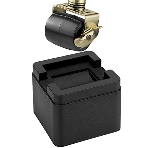 BTSD-home 3 Inch Heavy Duty Bed Risers Adjustable Bed Lifts Fits to All Wheels of Furniture, Sofa, Table and Couch 4 Pack