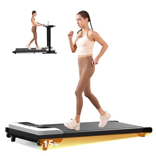 Walking Pad with Incline, Under Desk Treadmill for Home Office, 2.5HP Portable Treadmills with Sports Dashboard & Remote Control, 4 in 1 Incline Treadmill, 265LB Capacity