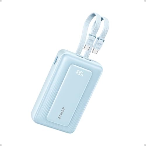 Anker Zolo Power Bank (2025 Upgraded Version), 45W Max Fast Charging, 20,000mAh Battery Pack, Dual Built-in USB-C Cables, USB-C&A Port, for iPhone 17/16 Series, Galaxy, MacBook, and More