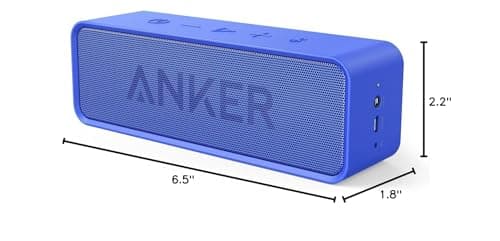 Anker Soundcore Portable Bluetooth Speaker - Ideal for Travel, 24-Hour Playtime, 66-Feet Range, Dual-Driver, Portable Wireless Speaker，Superior Sound, Low Distortion, Built-in Mic -Blue 9