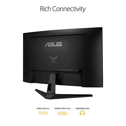ASUS TUF 32 Inch Curved Gaming Monitor - QHD (2560 x 1440), 165Hz (Supports 144Hz), 1ms, Extreme Low Motion Blur, Speaker, FreeSync Premium, VESA Mountable, DisplayPort, HDMI - VG32VQ1B 7