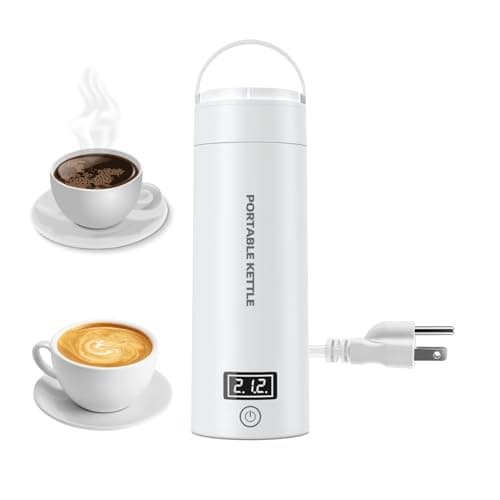 DCLMALL Travel Electric Kettle,Small Portable Kettle,Water Boiler for Travel & Work with 4 Temperature Controls,Made of 304 Stainless Steel,Auto Shut Off & Boil Dry Protection