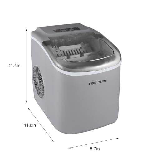 FRIGIDAIRE EFIC189-Silver Compact Ice Maker, 26 lb per Day, Silver 9