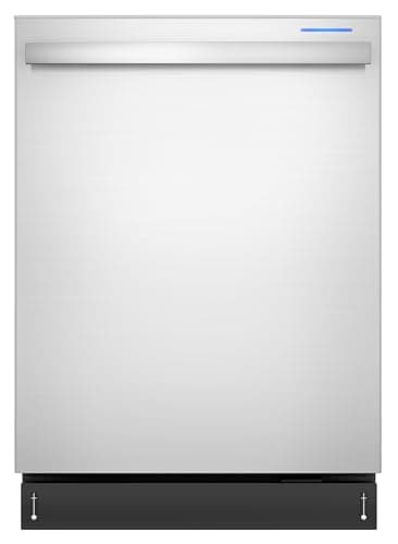 SHARP SDW6757ES Slide-In Dishwasher, Stainless Steel Finish, 24" Wide, Soil Sensors, Premium White LED Interior Lighting, Smooth Glide Rails, Heated Dry Option, Responsive Wash Cycles, Power Wash Zone