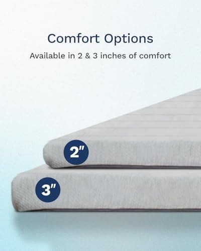 ViscoSoft Dusk 3-Inch Memory Foam Mattress Topper - Twin XL Mattress Topper, Washable Cover, Cooling & Back Pain Relief, CertiPUR-US Performance Tested and Certified Foam 7