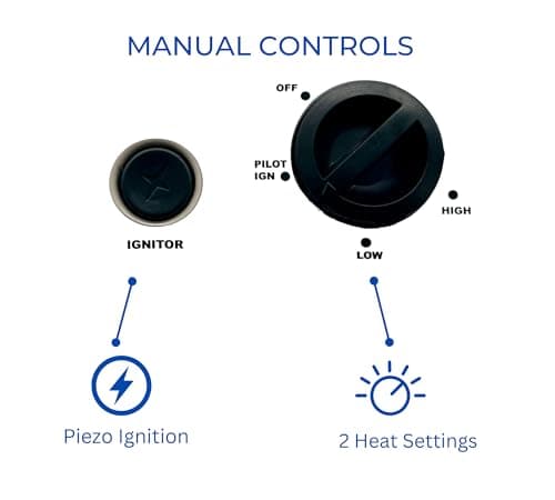 ProCom Heating Natural Gas Ventless Infrared Plaque Heater With Base Feet - 18,000 BTU, Manual Control - Model# MN180HPA-B 4