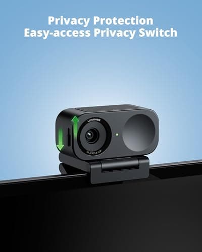 LOVENSE Webcam 2 4k for PC, Live Streaming Camera 1/2" Sensor True Focus Al Noise Canceling, Hand Gesture Control, Mobile Control, Auto Framing, Customizable Audio Modes, Microphones, Privacy Control 7