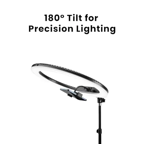Lume Cube LED Ring Light for Videos, Selfies, Live Streaming |18” Circle Light with Stand, Phone Holder, and Camera Mount | Portable + 6.5 ft Tripod Stand and Travel Case | Battery Not Included 6
