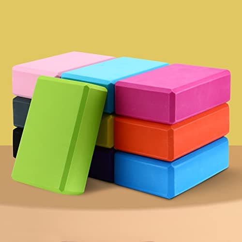 10 Pcs Foam EVA Yoga Blocks Lightweight Non Slip Supportive Yoga Bricks for Pilates Stretching and Meditation, Women Men Yogi Beginners(120g,Mixed Colors) 7