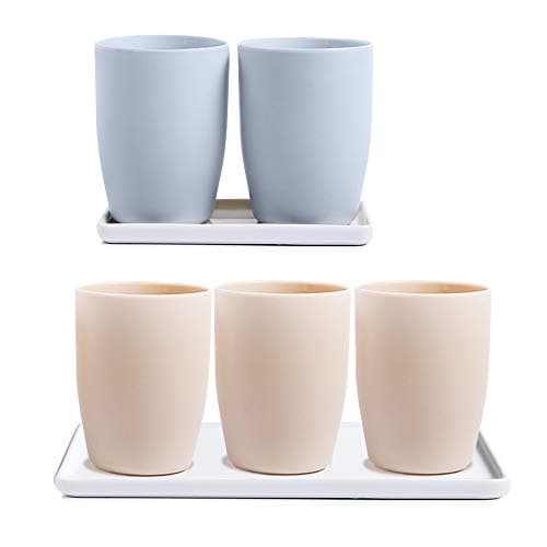 Ceramic Vanity Tray Small Rectangle, Bathtub Tray Bathroom Organizer, Cosmetics Holder for Tissue Candle Towel Plant Jewelry Ring Dish Dresser Perfume Shampoo-White (1 pc Small Size) 7