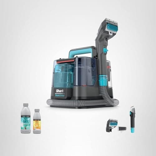 Shark StainStriker Portable Carpet & Upholstery Cleaner w/on board self cleaning - Spot, Stain, & Odor Eliminator, Includes 2 Cleaning Tools & 2 Cleaning Solutions, Charcoal, PX221BRN 11
