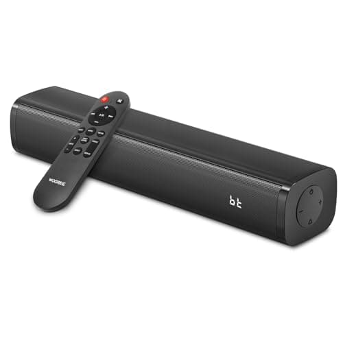 wogree 2.1ch Sound Bar for Smart TV with 6 Levels Voice Enhancement, Built-in Subwoofer, 16 Inches Bluetooth 5.3 TV Soundbar Speakers with ARC/Optical/AUX/USB Connection