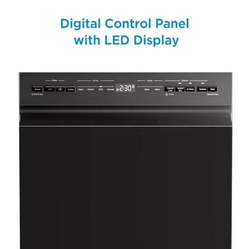 Midea MDF18A1ABB Built-in Dishwasher with 8 Place Settings, 6 Washing Programs, Stainless Steel Tub, Heated Dry, Energy Star, Black 5