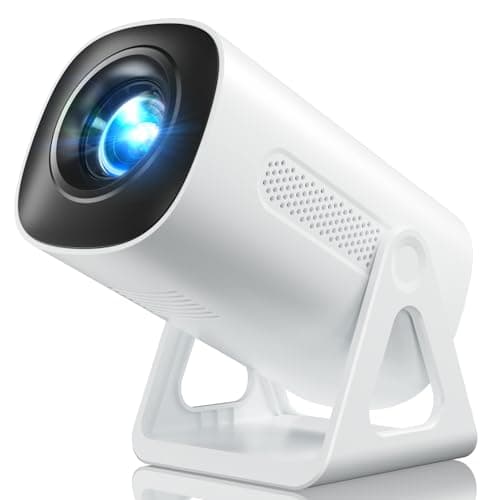 CiBest Mini Projector with WiFi and Bluetooth, Built-in YouTube/PrimeVideo, Auto Keystone, Full HD 1080P Projector, Portable Outdoor/Indoor Movie Projector for TV Stick/Smartphone/HDMI/USB