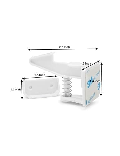 [12-Pack] Invisible Baby Proofing Cabinet Locks - No Drill Child Safety Drawer Latches - Adhesive Childproof Latch for Cabinets, Kitchen & Furniture - Secure Toddler & Infant Safety No Tools Required 6
