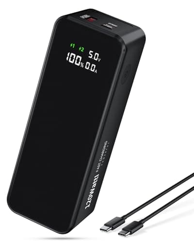 WOXABHSL 27000mAh 120W Fast Charging Power Bank, High Capacity 3-Port Laptop Portable Charger with Smart Display, Compatible with iPhone 16/15/14, Vision Pro, Samsung, MacBook & More