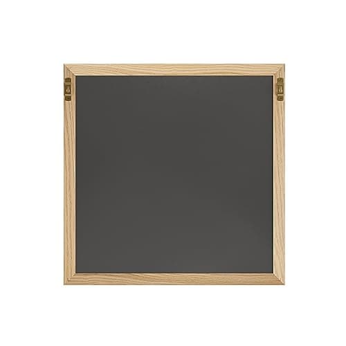 Martha Stewart Everette Magnetic Monthly Calendar Dry Erase Board with Included Dry Erase Marker and 2 Magnets, 18" x 18", Light Natural Woodgrain Frame 9
