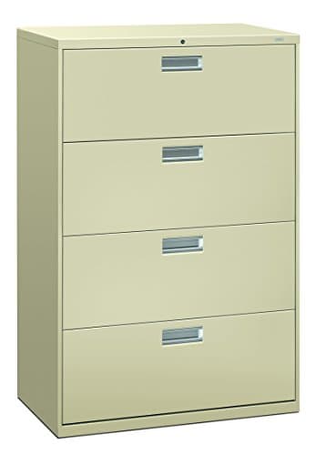 HON 684LL 600 Series 36-Inch by 19-1/4-Inch 4-Drawer Lateral File, Putty, (Model: HON684LL)