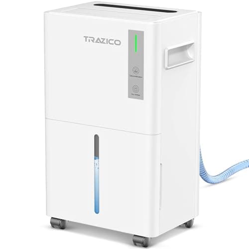1500 Sq.ft Dehumidifier for Basement, Trazico 21 Pint Quiet Dehumidifiers for Home with Drain Hose, Smart Humidity Control, 3 Modes, 24H Timer, Auto Defrost, for Large Room, Bedroom, and Bathroom