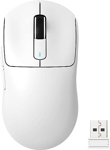 ATTACK SHARK X3 Lightweight Wireless Gaming Mouse with Tri-Mode 2.4G/USB-C Wired/Bluetooth,26K DPI, PAW3395 Optical Sensor,Kailh GM8.0 Switch,5 programmable Buttons for PC/Win/Mac(White)