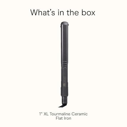 INFINITIPRO BY CONAIR Tourmaline Ceramic 1-Inch Flat Iron Hair Straightener, 1-Inch Flat Iron to Straighten or Curl, 5 Heat Settings, for All Hair Types and Textures, Metallic Gray 8