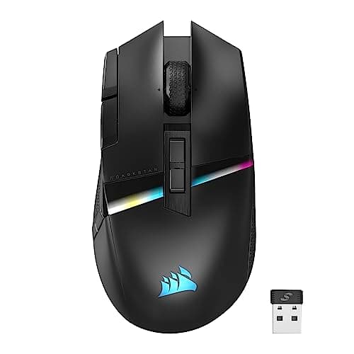 Corsair DARKSTAR RGB Wireless Gaming Mouse for MMO, MOBA - 26,000 DPI - 15 Programmable Buttons - Up to 80hrs Battery - iCUE Compatible - Black