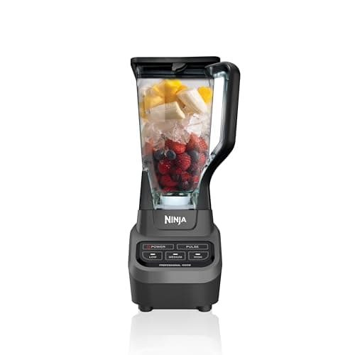 Ninja Professional Blender 1000W, Total Crushing Technology- Smoothies, Ice Crushing & Frozen Fruit, Full-Size Countertop Blender, 72-oz. Pitcher, Black & Grey, BL610