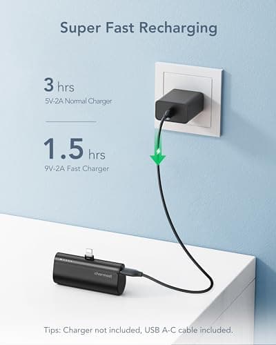 charmast Small Portable Charger for iPhone, Ultra-Compact 20W PD Fast Charging Power Bank 5000mAh, Mini Battery Pack for iPhone 14/14 Pro Max/13/13 Pro Max/12/12 Pro Max/11/XR/X/8/7/6 etc 8