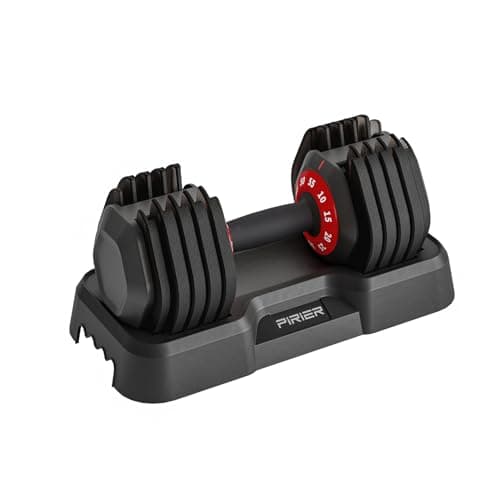 Adjustable Dumbbell 55LB Single Dumbbell 10 Weight Options, Anti-Slip Metal Handle, Perfect for Home Fitness Training