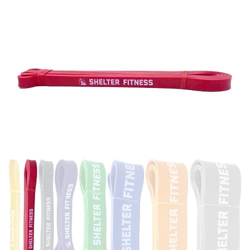 Heavy Duty Resistance Bands by Shelter Fitness 35lb - Red